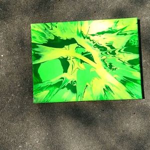 Spin art painting, wall decor.